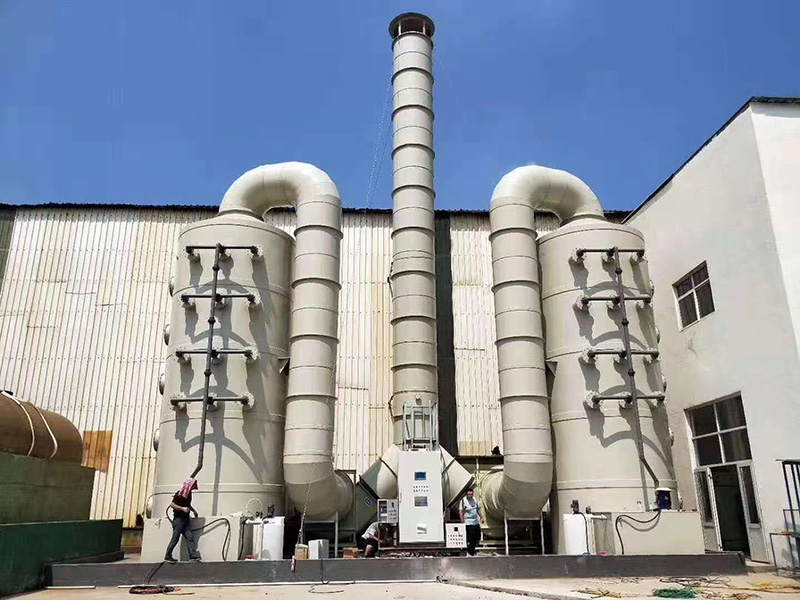 蘇州某公司有機(jī)廢氣處理設(shè)備施工現(xiàn)場(chǎng)